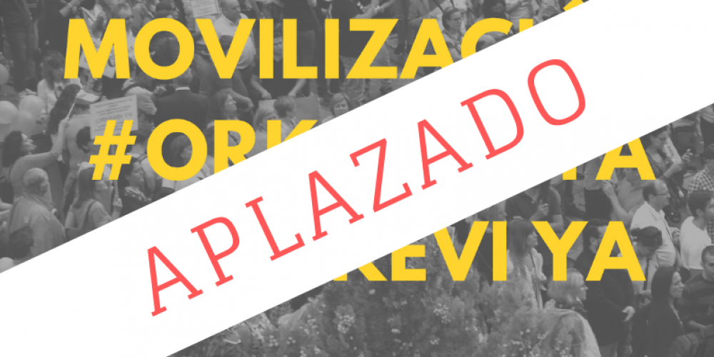 APLAZADA la movilización convocada para el 23 de marzo