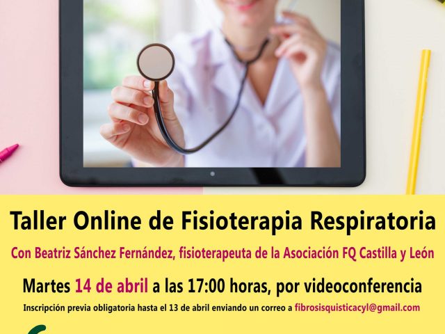Inscríbete al taller online de fisioterapia respiratoria, el 14 de abril